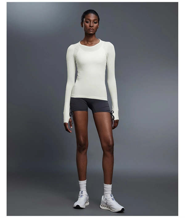 Women’s Long Sleeve Quick-Dry Sports Top – Seamless, Breathable Running & Yoga Shirt
