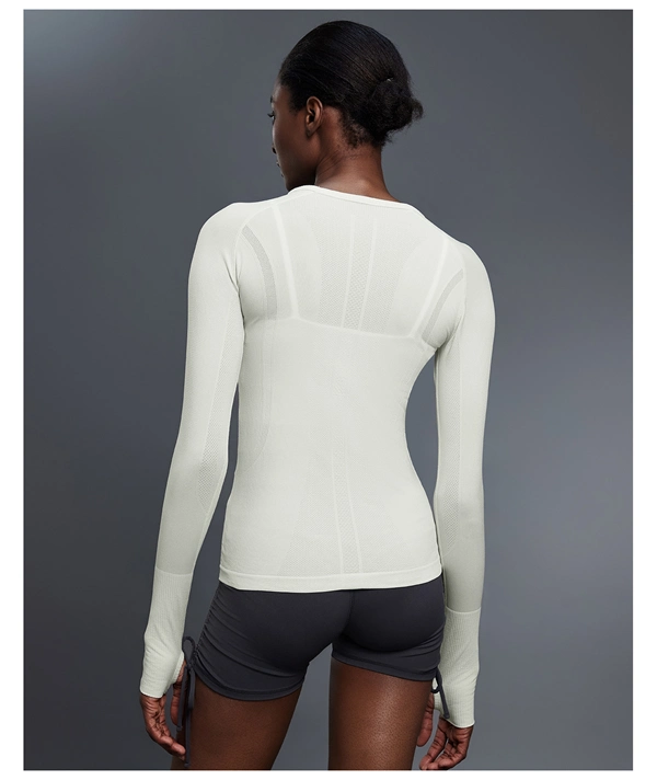 Women’s Long Sleeve Quick-Dry Sports Top – Seamless, Breathable Running & Yoga Shirt