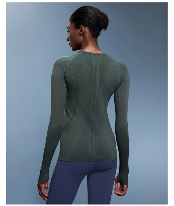 Women’s Long Sleeve Quick-Dry Sports Top – Seamless, Breathable Running & Yoga Shirt