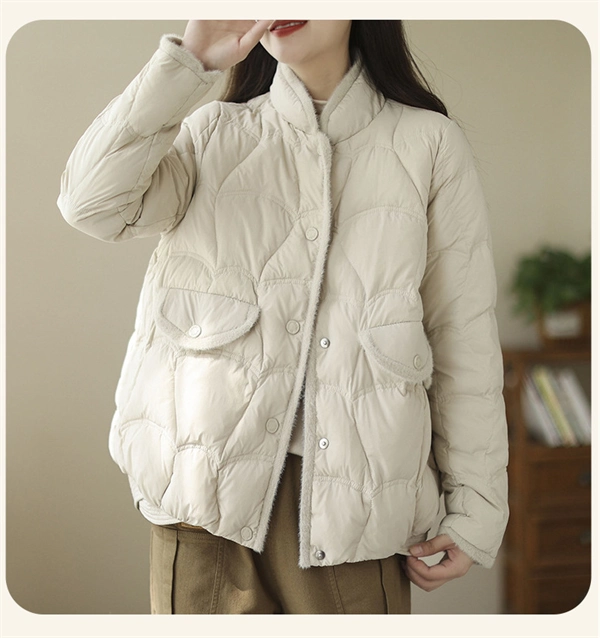 Women's Luxury Short Down Jacket - Winter 2025 Collection with Premium Duck Down Filling