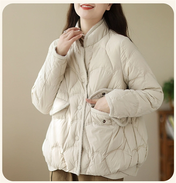 Women's Luxury Short Down Jacket - Winter 2025 Collection with Premium Duck Down Filling