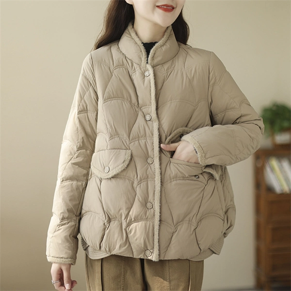 Women's Luxury Short Down Jacket - Winter 2025 Collection with Premium Duck Down Filling