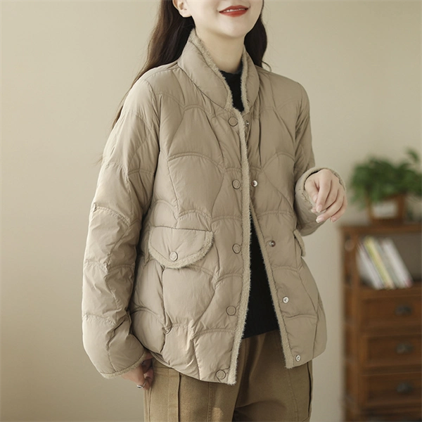 Women's Luxury Short Down Jacket - Winter 2025 Collection with Premium Duck Down Filling