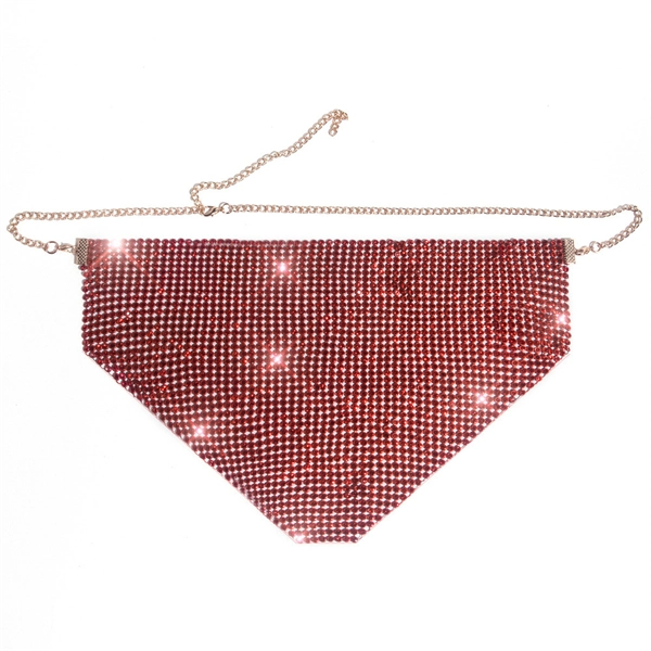 Women's Party Rhinestone Face Mask – Shiny Metallic Mesh Masquerade Club Accessory