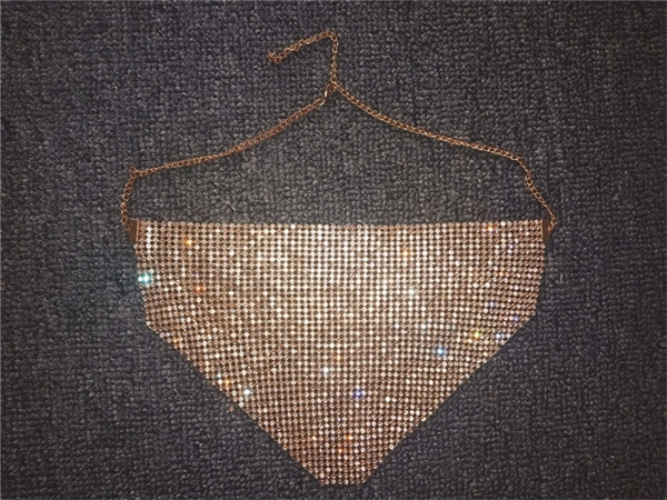 Women's Party Rhinestone Face Mask – Shiny Metallic Mesh Masquerade Club Accessory