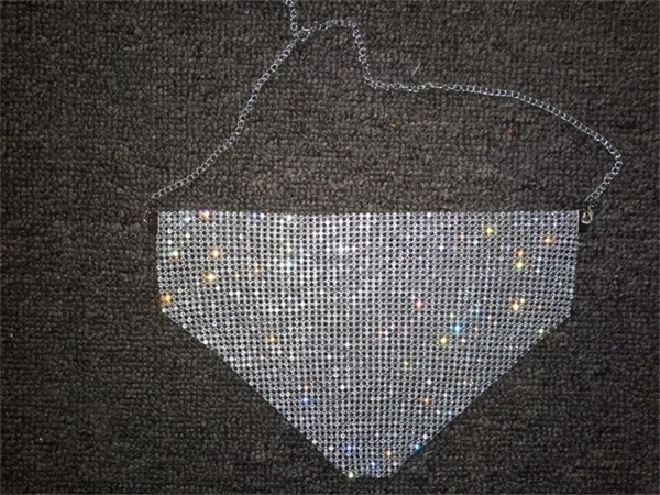 Women's Party Rhinestone Face Mask – Shiny Metallic Mesh Masquerade Club Accessory