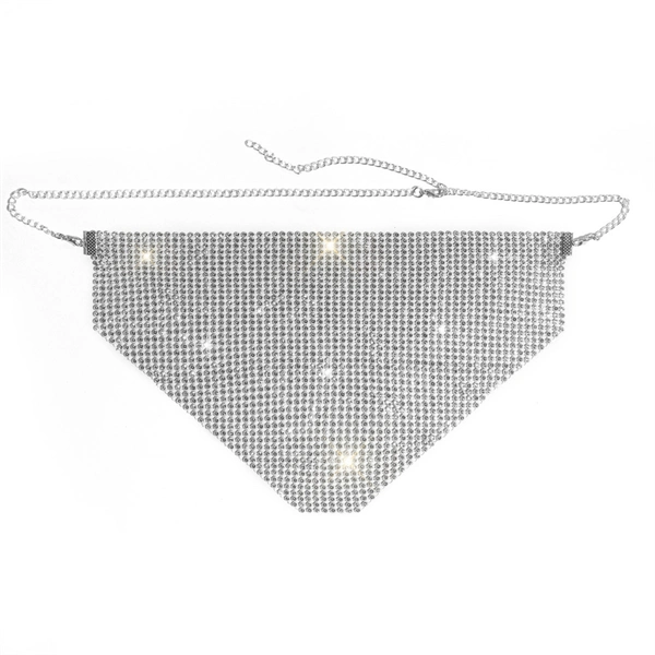 Women's Party Rhinestone Face Mask – Shiny Metallic Mesh Masquerade Club Accessory