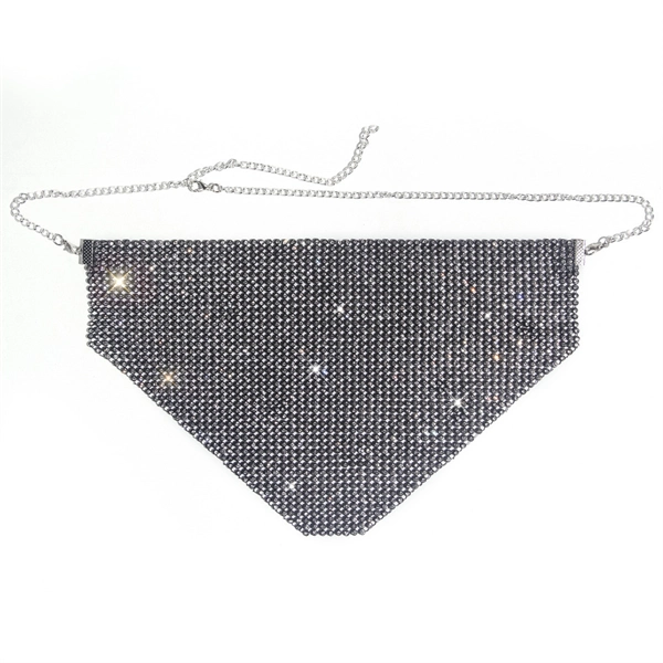 Women's Party Rhinestone Face Mask – Shiny Metallic Mesh Masquerade Club Accessory