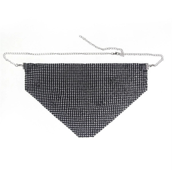 Women's Party Rhinestone Face Mask – Shiny Metallic Mesh Masquerade Club Accessory