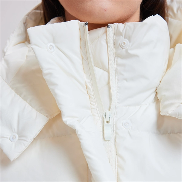 Women's Puffer Vest – White Goose Down Hooded Jacket