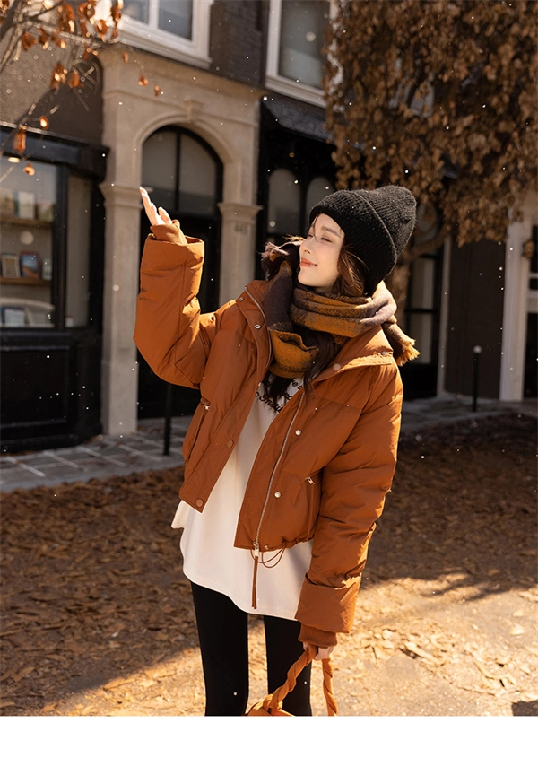 Women's Short Puffer Down Jacket – Warm Winter Coat with White Duck Down