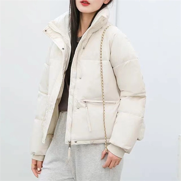 Women's Short Puffer Down Jacket – Warm Winter Coat with White Duck Down