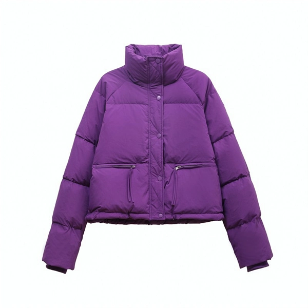 Women's Short Puffer Down Jacket – Warm Winter Coat with White Duck Down