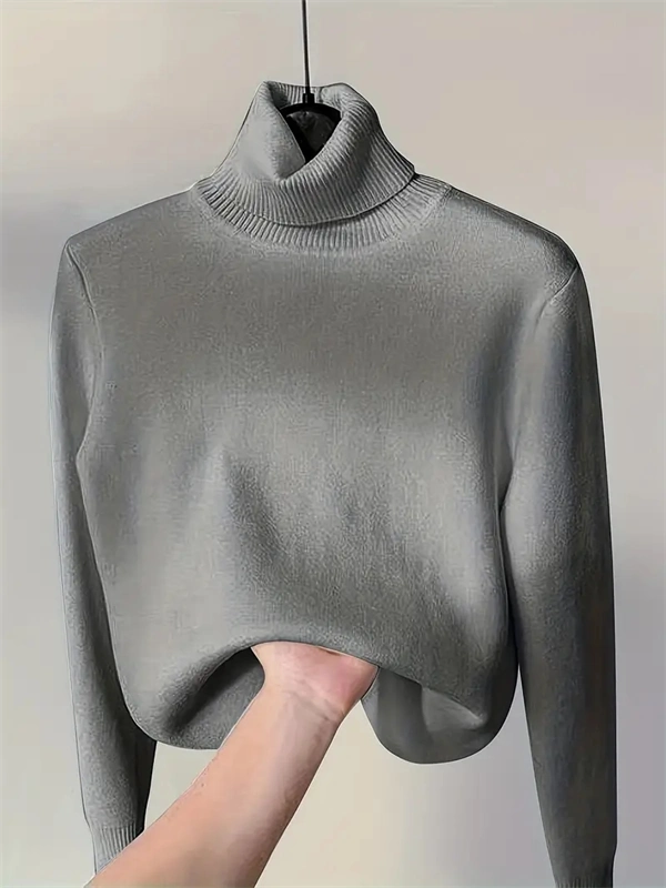Women's Turtleneck Sweater - Soft Stretch Pullover for Fall & Winter