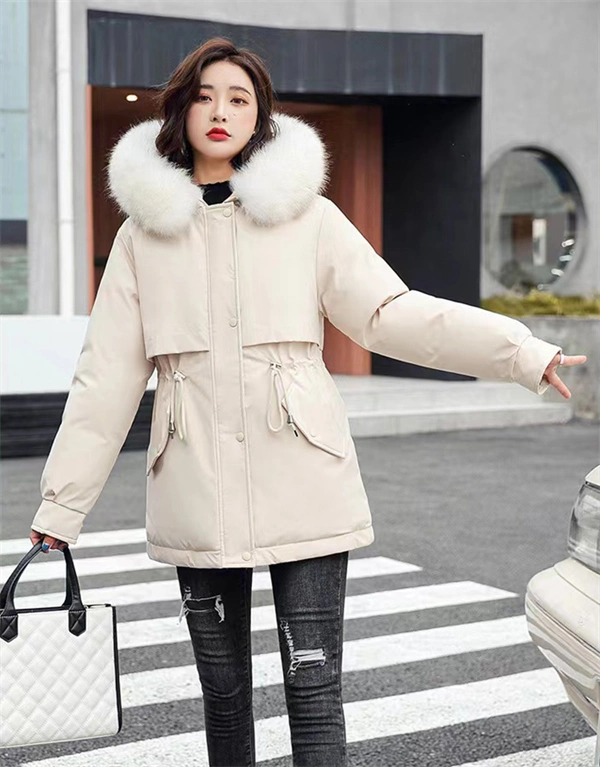 Women's Winter Parka Coat – Mid-Length Puffer Jacket, Warm Cotton Padding, Oversized Fit 2025 Fashion