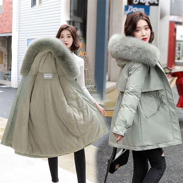 Women's Winter Parka Coat – Mid-Length Puffer Jacket, Warm Cotton Padding, Oversized Fit 2025 Fashion