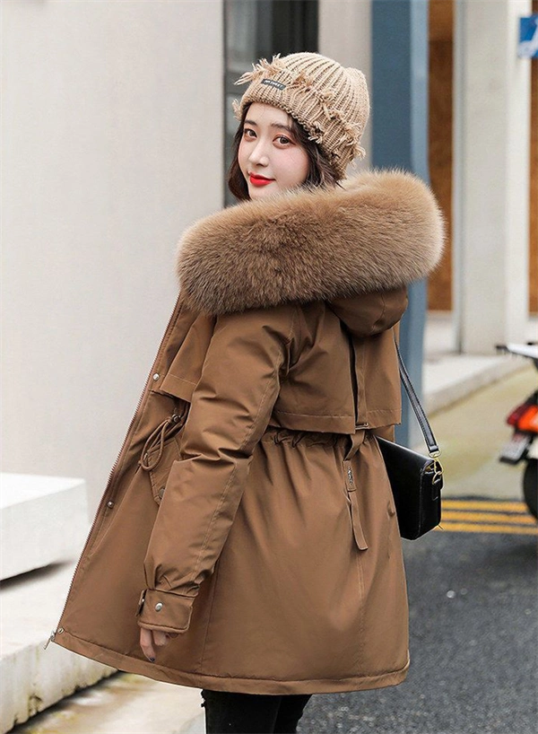 Women's Winter Parka Coat – Mid-Length Puffer Jacket, Warm Cotton Padding, Oversized Fit 2025 Fashion