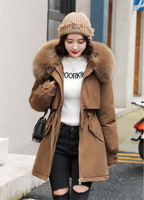 Women's Winter Parka Coat – Mid-Length Puffer Jacket, Warm Cotton Padding, Oversized Fit 2025 Fashion