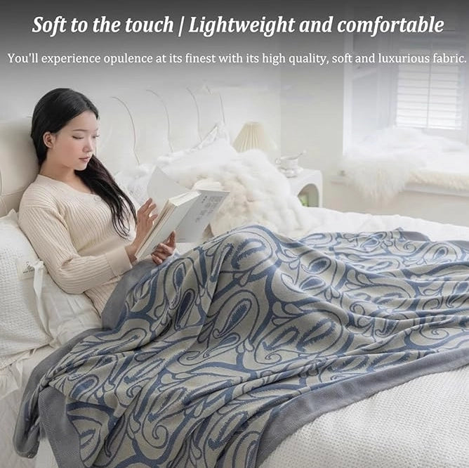 Comfort Blanket for First Class Aircraft Soft Lightweight Breathable Blanket for All Season
