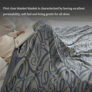 Comfort Blanket for First Class Aircraft Soft Lightweight Breathable Blanket for All Season