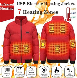 Winter Outdoor Heated Coat Electric Heating Warm Coat