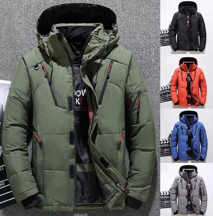 Men's Winter Jacket Thick Parkas Warm Hooded Windproof Jacket