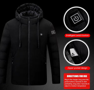 4 Heating Zones Heated Jacket Comfortable Warm Coat