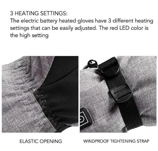 Winter Warm Heated Gloves Electric Battery Heated Gloves