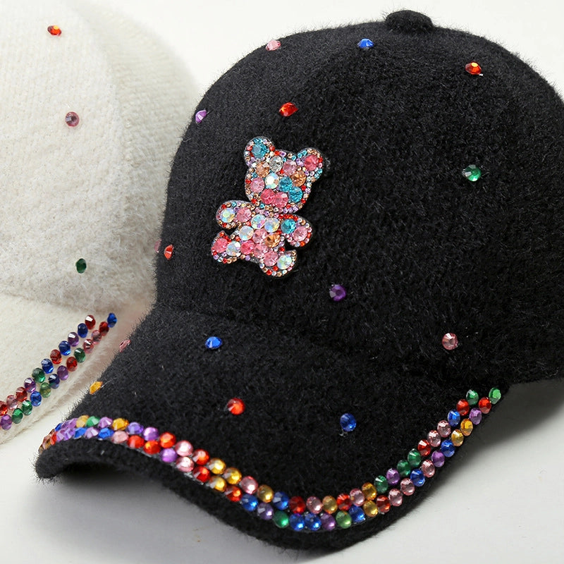 Winter Flash Diamond Baseball Hat Duck Tongue Hat