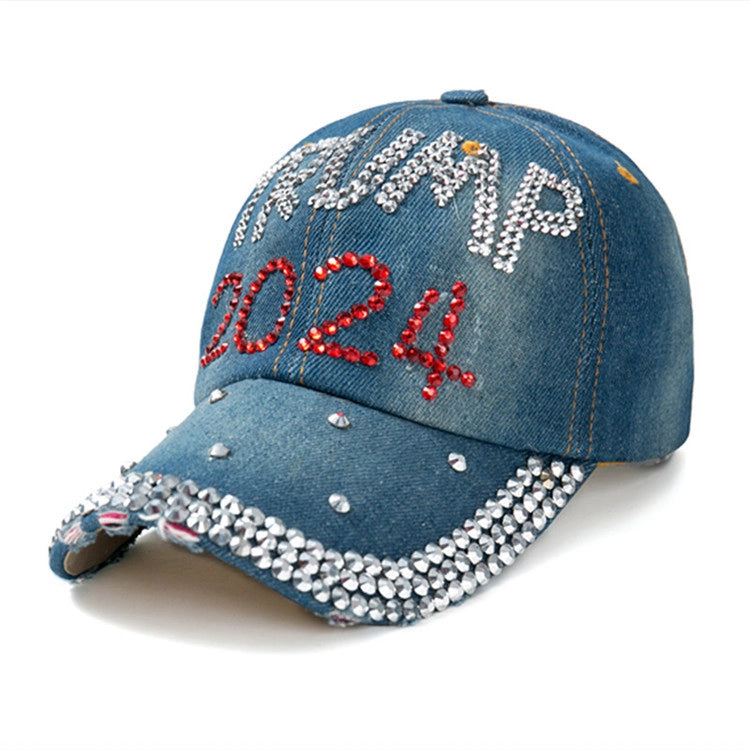 MAGA President Donald Trump Cap Bling Bling Rhinestones Hat