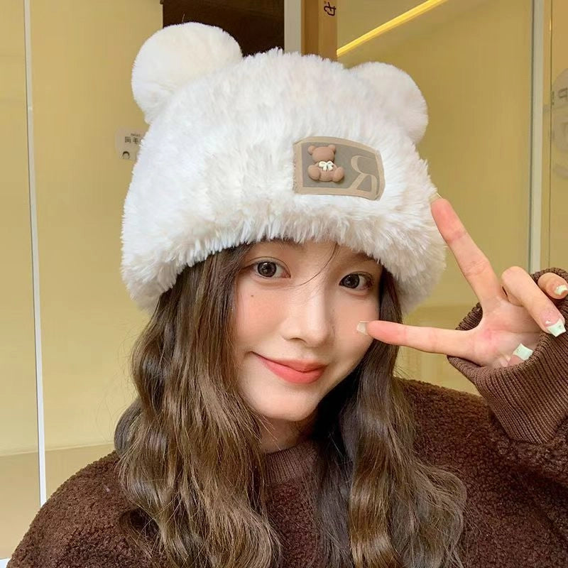 Cute Bear Ears Warm Women's Winter Hat