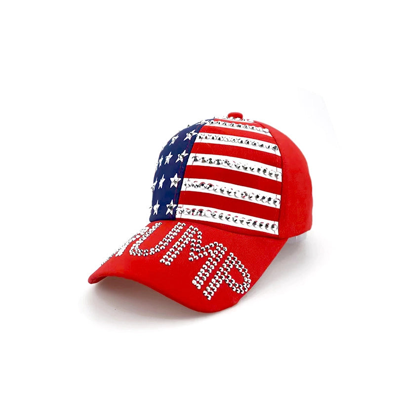 MAGA President Donald Trump Cap Bling Bling Rhinestones Hat