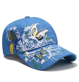 Fashion Sequin Butterfly Embroidered Baseball Cap