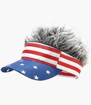 American Flag Stars Independence Day Wig Baseball Cap