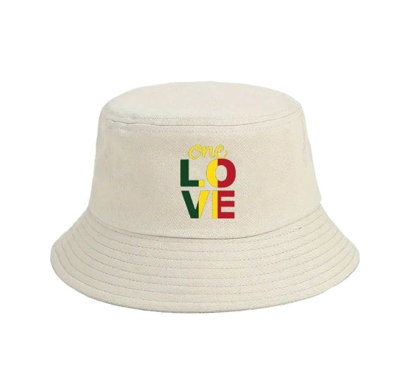 ONE LOVE Unisex Solid Color Reversible Bucket Hat