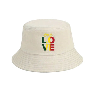 ONE LOVE Unisex Solid Color Reversible Bucket Hat