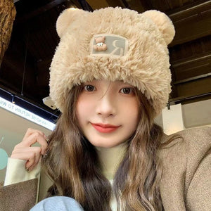 Cute Bear Ears Warm Women's Winter Hat