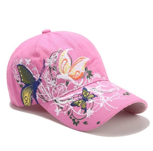 Fashion Sequin Butterfly Embroidered Baseball Cap