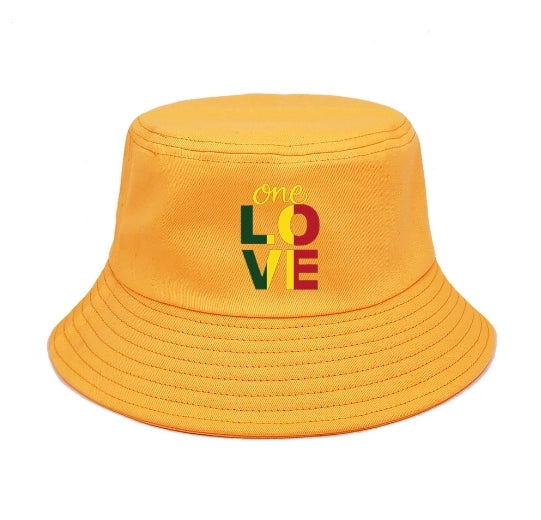 ONE LOVE Unisex Solid Color Reversible Bucket Hat