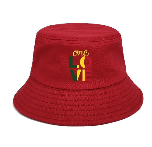 ONE LOVE Unisex Solid Color Reversible Bucket Hat