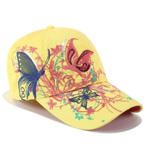 Fashion Sequin Butterfly Embroidered Baseball Cap