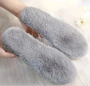 Winter Warm And Thick Men And Women Insole Imitation Rabbit Hair Warm Thermal Insoles