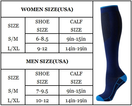 Knee-High Compression Socks (20-30mmHg) - Breathable Support for Running & Travel