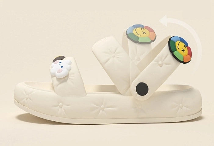 Women's Anti-Slip Thick Sole Sandals Summer Comfortable Cartoon Slippers
