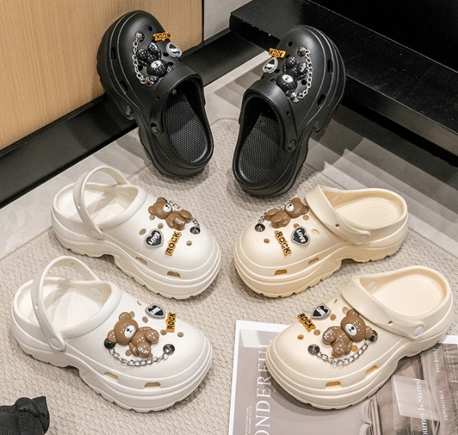 Summer Women's Cute Bear Sandals for Beach and Outdoor Wear