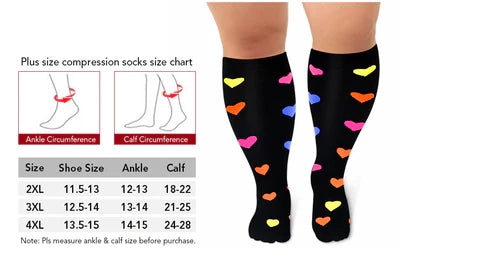 ROYALUCK New Arrival Plus Size Compression Socks Wide Calf For Women & Men