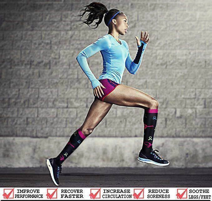 ROYALUCK 6 Pairs Best Support for Nurses, Running, Hiking, Recovery & Flight Compression Socks
