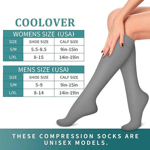 ROYALUCK Compression Socks for Women & Men Circulation(6 pairs)-Graduated Supports Socks for Running, Athletic Sports