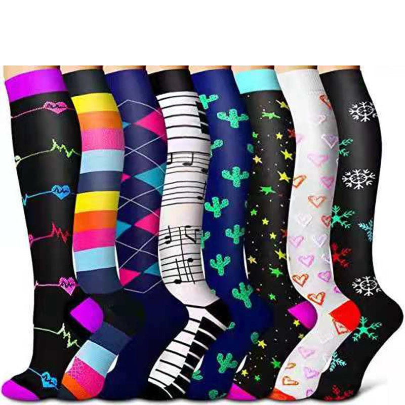 ROYALUCK 15-20 mmHg Best Compression Socks ( 8 Pairs)for Women Men Support Circulation, Compression  Socks For Nurse, Travel, Flight