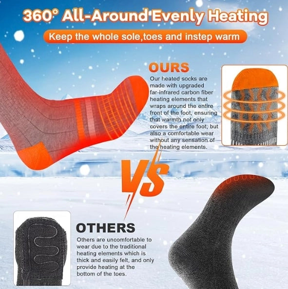 Heated Socks USB Rechargeable Heating Socks